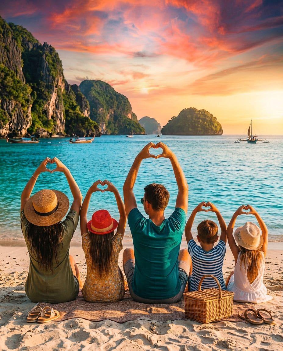 Flugreisen und Pauschalreisen online vergleichen Mit Flugreisen.net in den Urlaub – Familie am Strand