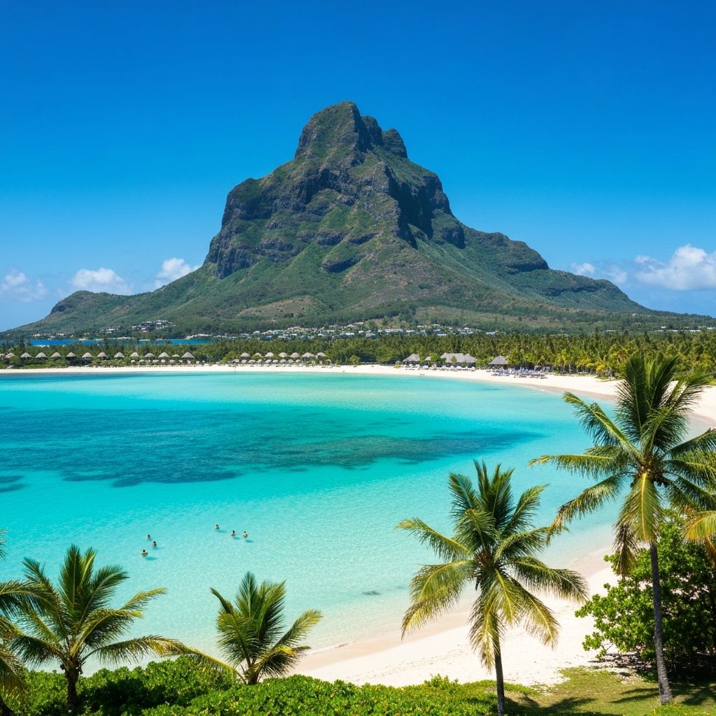 Mauritius - Le Morne Brabant und türkise Lagune