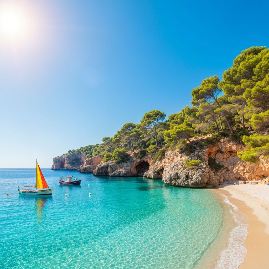 Spanien Urlaub - Costa Brava Traumstrand mit türkisem Wasser